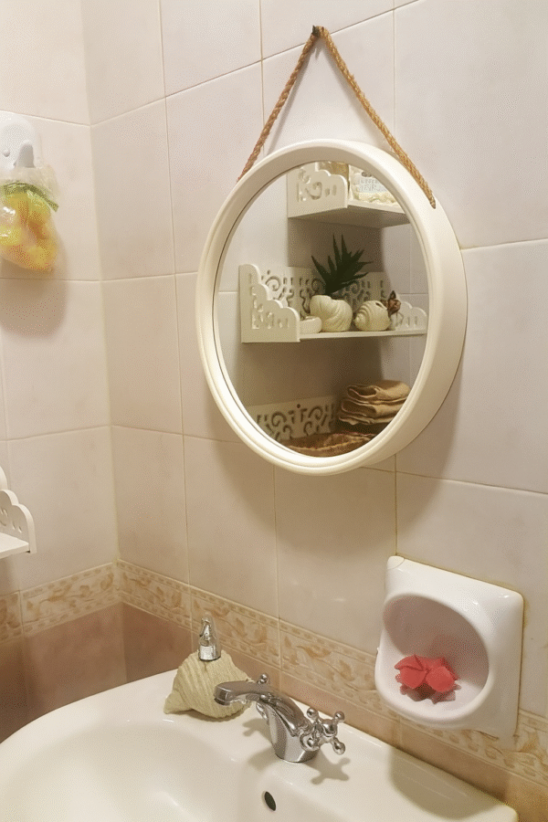 Round Wall Mirror with Rope – 40 cm - Image 2