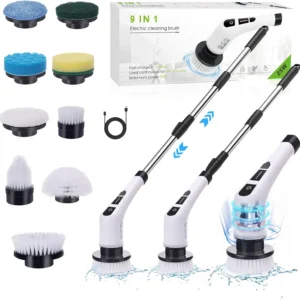9-in-1 Cordless Electric Cleaning Brush with Extension Handle